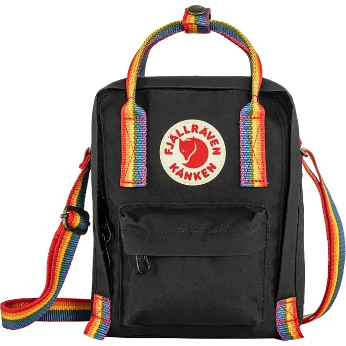 Kanken Rainbow Sling Farbe: 550-907 - Black-Rainbow Pattern - Kanken Rainbow Sling
