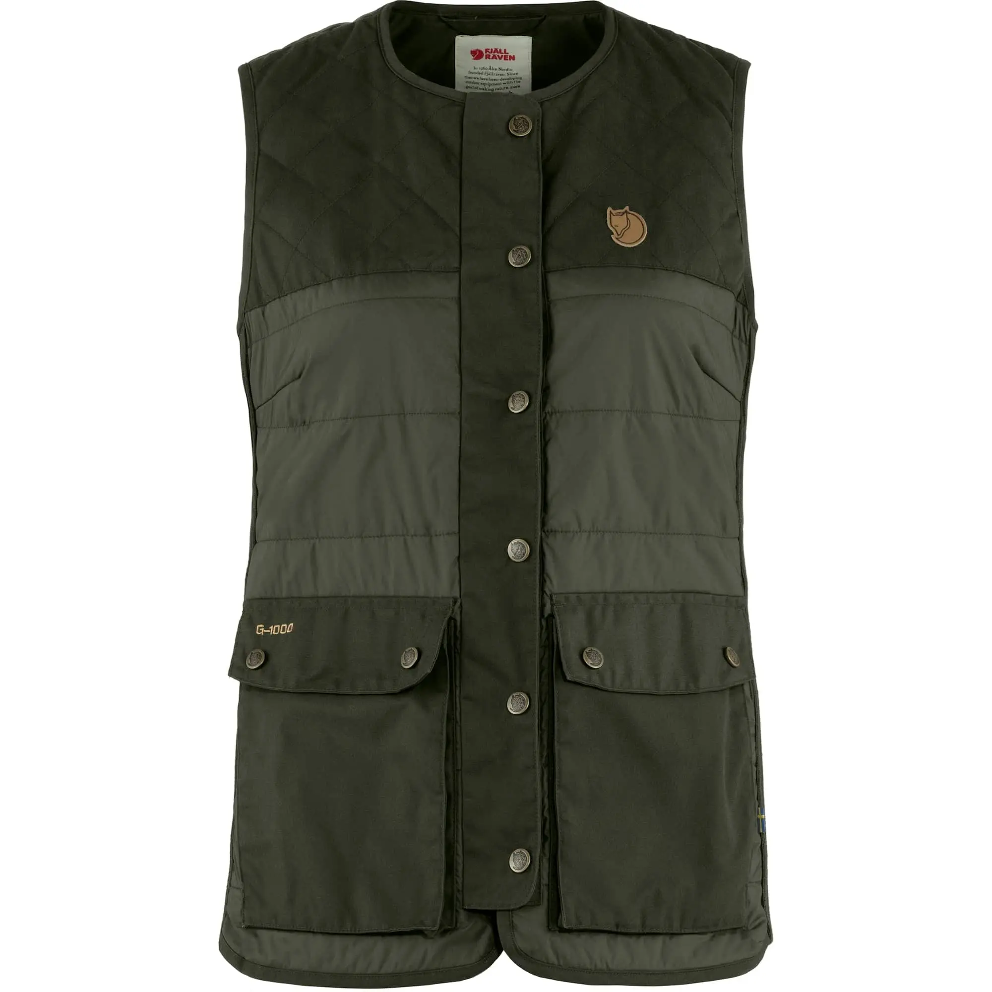 Forest Wool Padded Vest W Farbe: 633 - Dark Olive - Forest Wool Padded Vest W