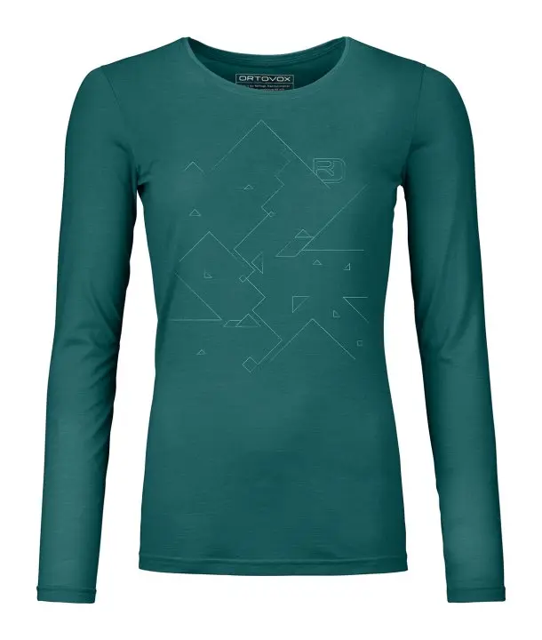 Farbe: pacific green - 185 Merino Tangram LS W