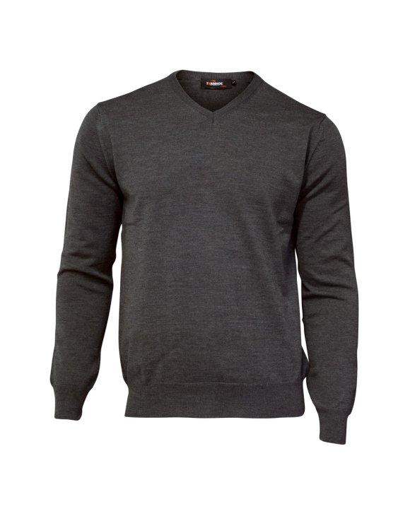 2100117055_Merino_Vneck_male_055_1.jpg Farbe: 055 - graphite marl - Merino V-Neck Male