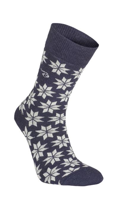 4100011002_woolsock_snowlfake_002.jpg Farbe: 002 - Light Navy - Wool Sock Snowflake