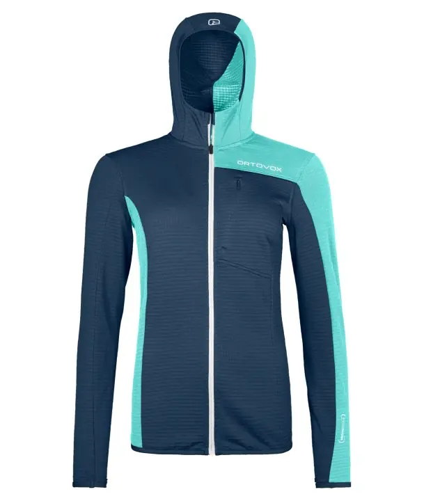 87057-54201-FLEECE_LIGHT_GRID_HOODED_JKT_W_deep_ocean-B-01.jpg Farbe: deep ocean - Fleece Light Grid Hooded Jacket W