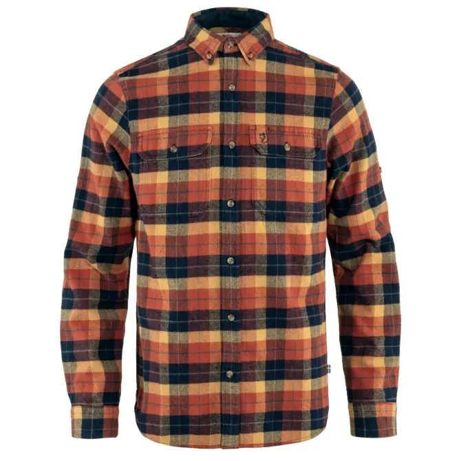 Singi_Heavy_Flannel_Shirt_M_81373-215-555_A_MAIN_FJR.jpg Farbe: 215-555 Autumn Leaf-Dark Navy - Singi Heavy Flannel Shirt M