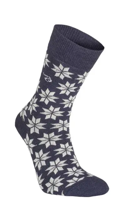 4100011002_woolsock_snowlfake_002.jpg Farbe: Light Navy - Wool Sock Snowflake