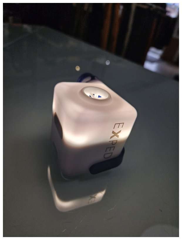 Exped Widget als Lampe