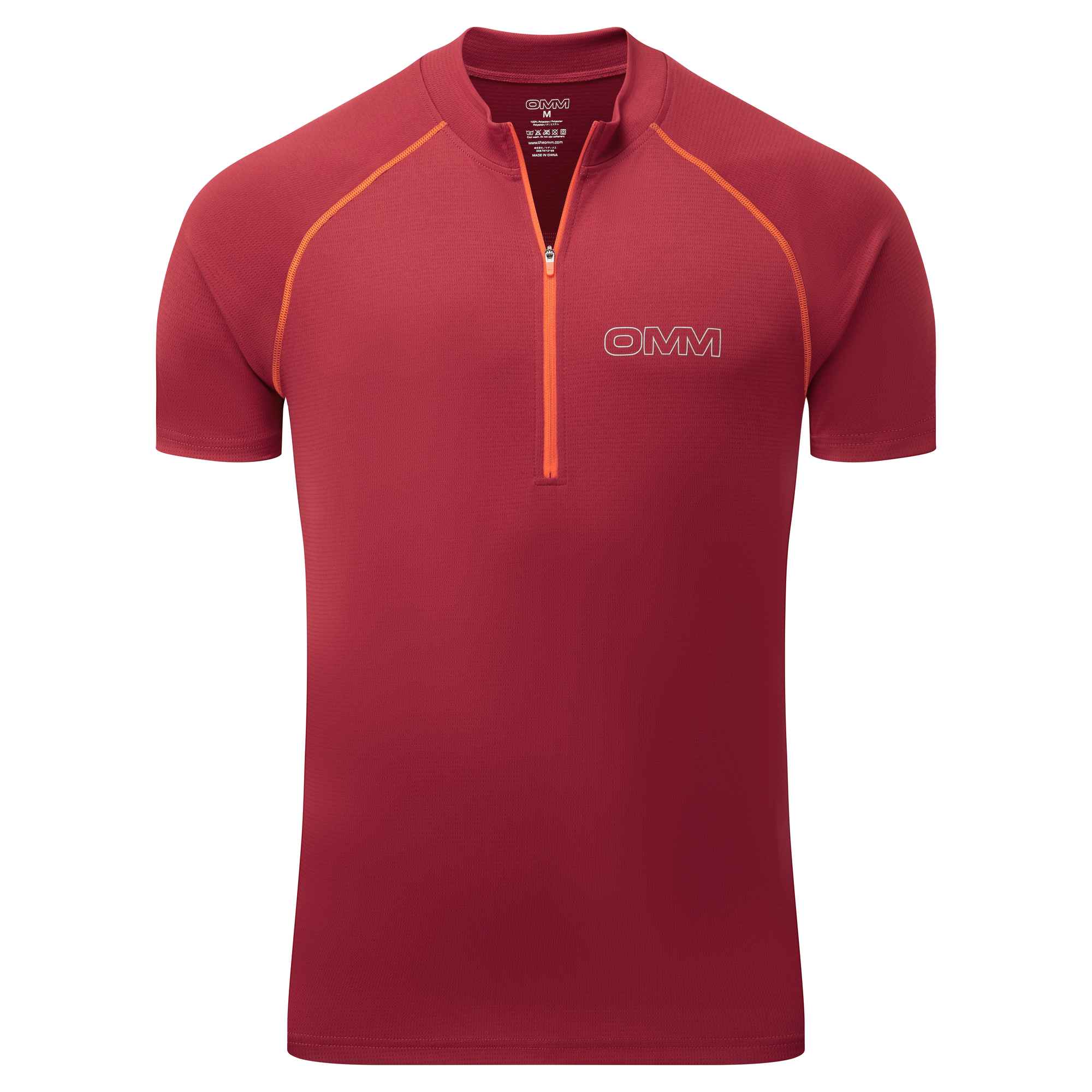 OC198_Bearing_Zip_Tee_Dark_Red_Front.jpg Bearing Zip Tee S/S
