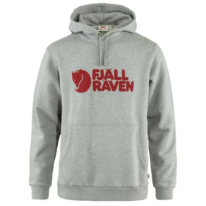 Farbe: Grey / Melange - Fjällräven Logo Hoodie M