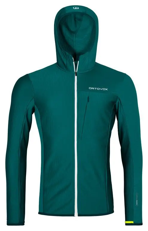 Farbe: pacific green - Fleece Light Grid Hooded Jacket M