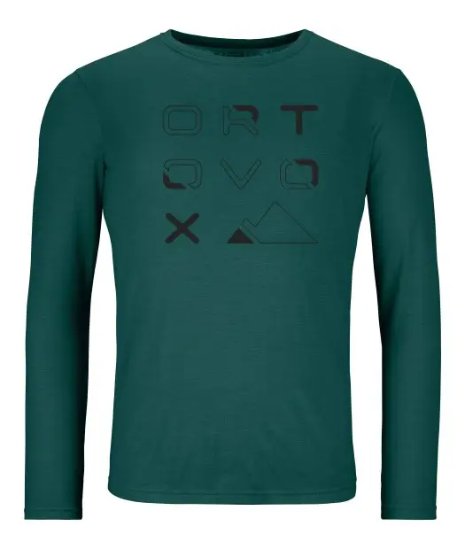 Farbe: Dark Pacific - 185 Merino Brand Outline LS M