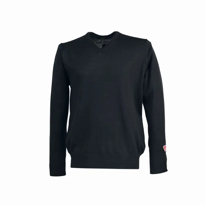 Farbe: 015 - black - Merino V-NECK Male