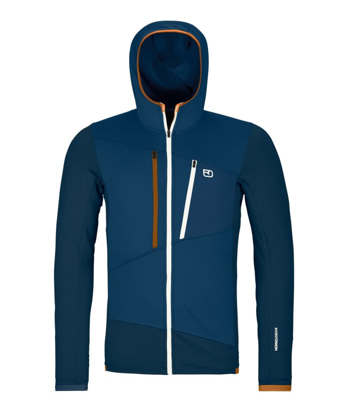 Farbe: deep ocean - Fleece Grid Hoody M