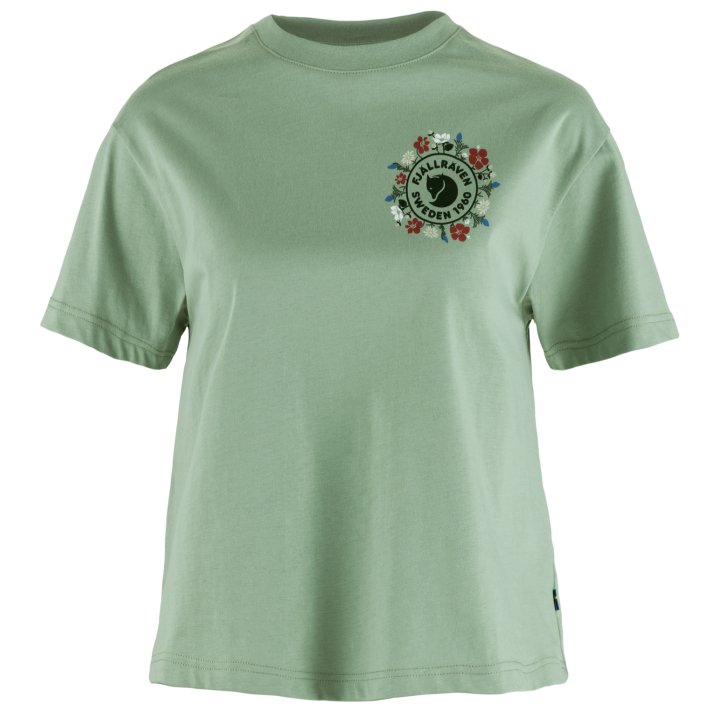 Farbe: Misty Green - Fjällblomster Logo T-shirt W