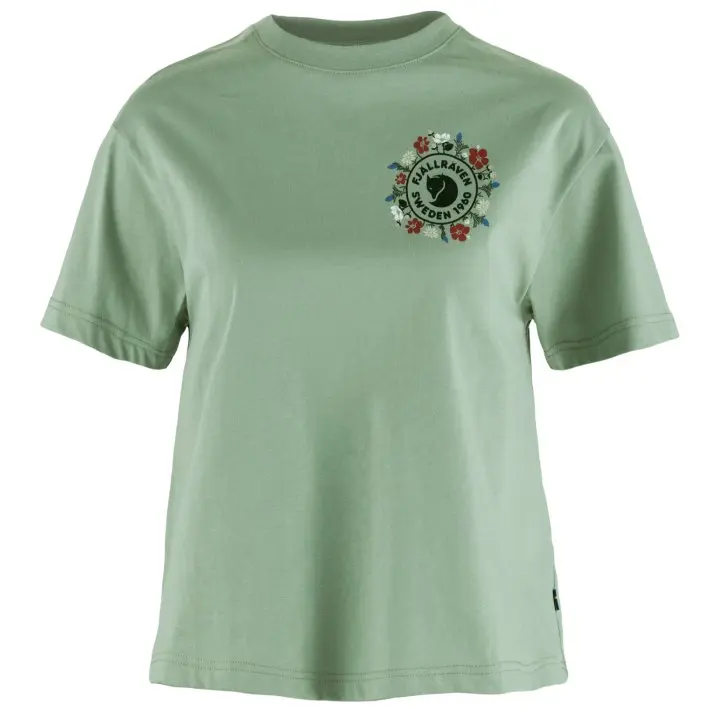 Farbe: Misty Green - Fjällblomster Logo T-shirt W
