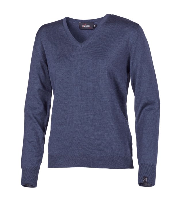 1100128617_Merino_Vneck_female_617_1.jpg Farbe: 617 - steel blue - Merino V-Neck Female