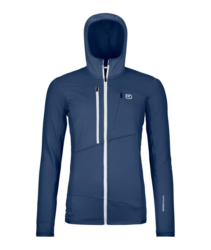 Farbe: deep ocean - Fleece Grid Hoody W