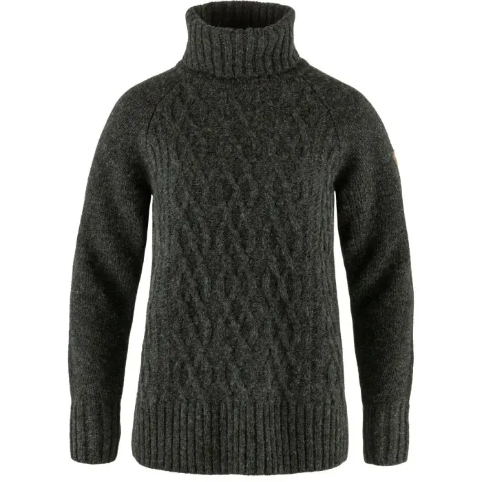 Ovik_Cable_Knit_Roller_Neck_W_84793-030_A_MAIN_FJR.jpg Farbe: 030 - Dark Grey - Övik Cable Knit Roller Neck W