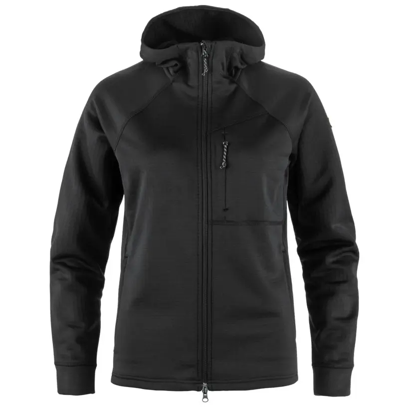 Abisko Grid Fleece Hoodie W Farbe: 550 - Black - Abisko Grid Fleece Hoodie W
