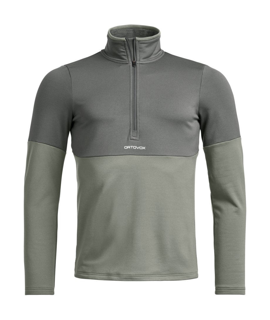 400004-87141-63101-FLEECE_LIGHT_ZIP_NECK_M_green_sage-B-01.jpg Fleece Light Zip Neck M