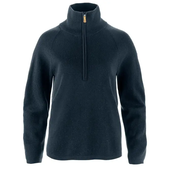 Ovik_Lite_half_Zip_W_14600257-555_A_MAIN.jpg Farbe: 555 - Dark Navy - Övik Lite half Zip W