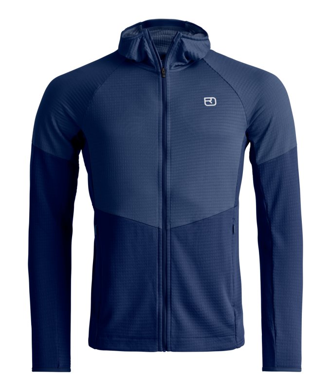 Farbe: Deep Ocean - Fleece Light Grid Hoody M