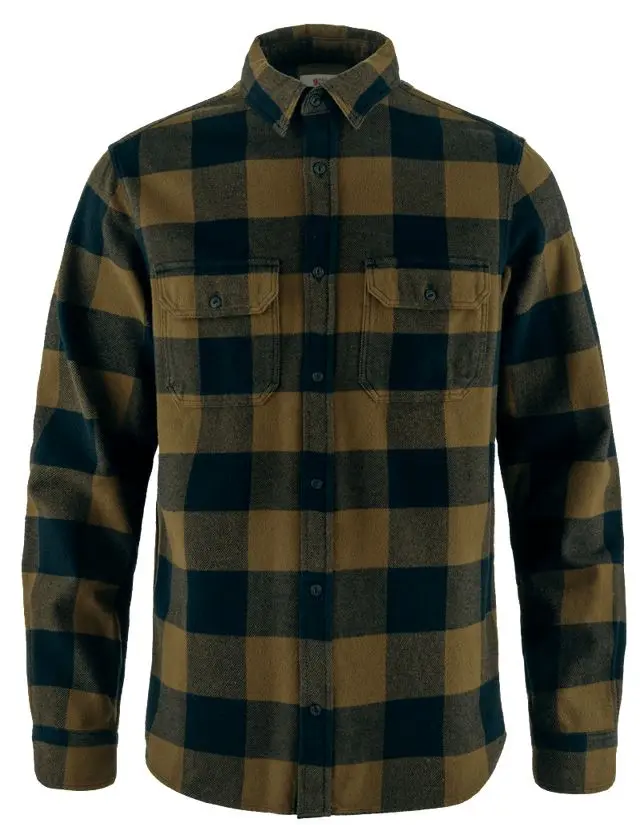 Farbe: Wood Brown/Dark Navy - Övik Heavy Flannel Shirt
