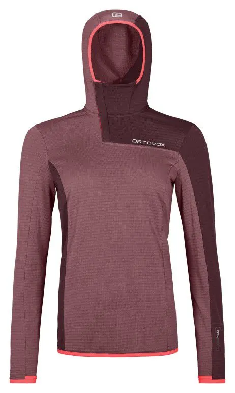 87060-34701-FLEECE_LIGHT_GRID_SN_HOODY_W_mountain_rose-B-01.jpg Fleece Light Grid ZN Hoody W