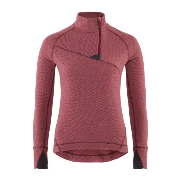 10056_Huge half Zip Sweater W's_Wild Orchid_001.jpg Farbe: Madder Red - Huge Half Zip Sweater W´s