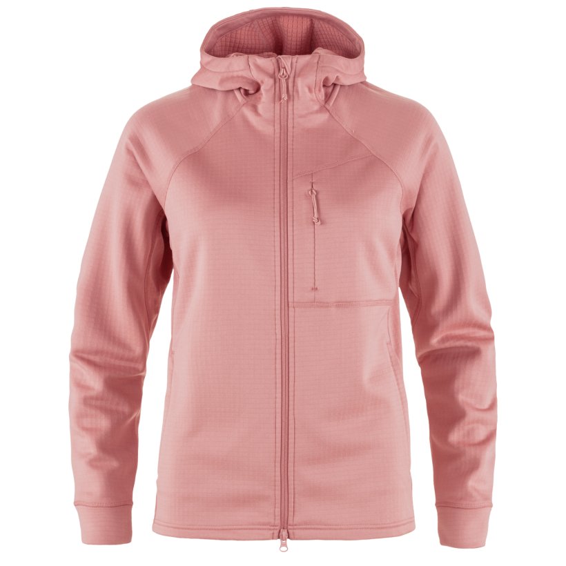 Grid fleece hoodie hotsell